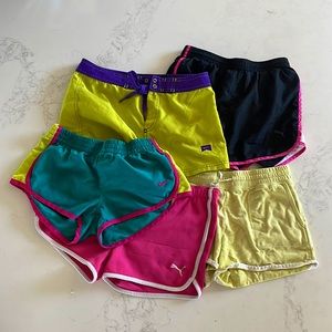 5 PACK GIRLS ATHLETIC SHORTS